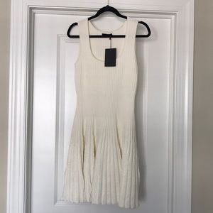 RVN Ruffle Jacq U-Neck Flare Dress w/ Tags